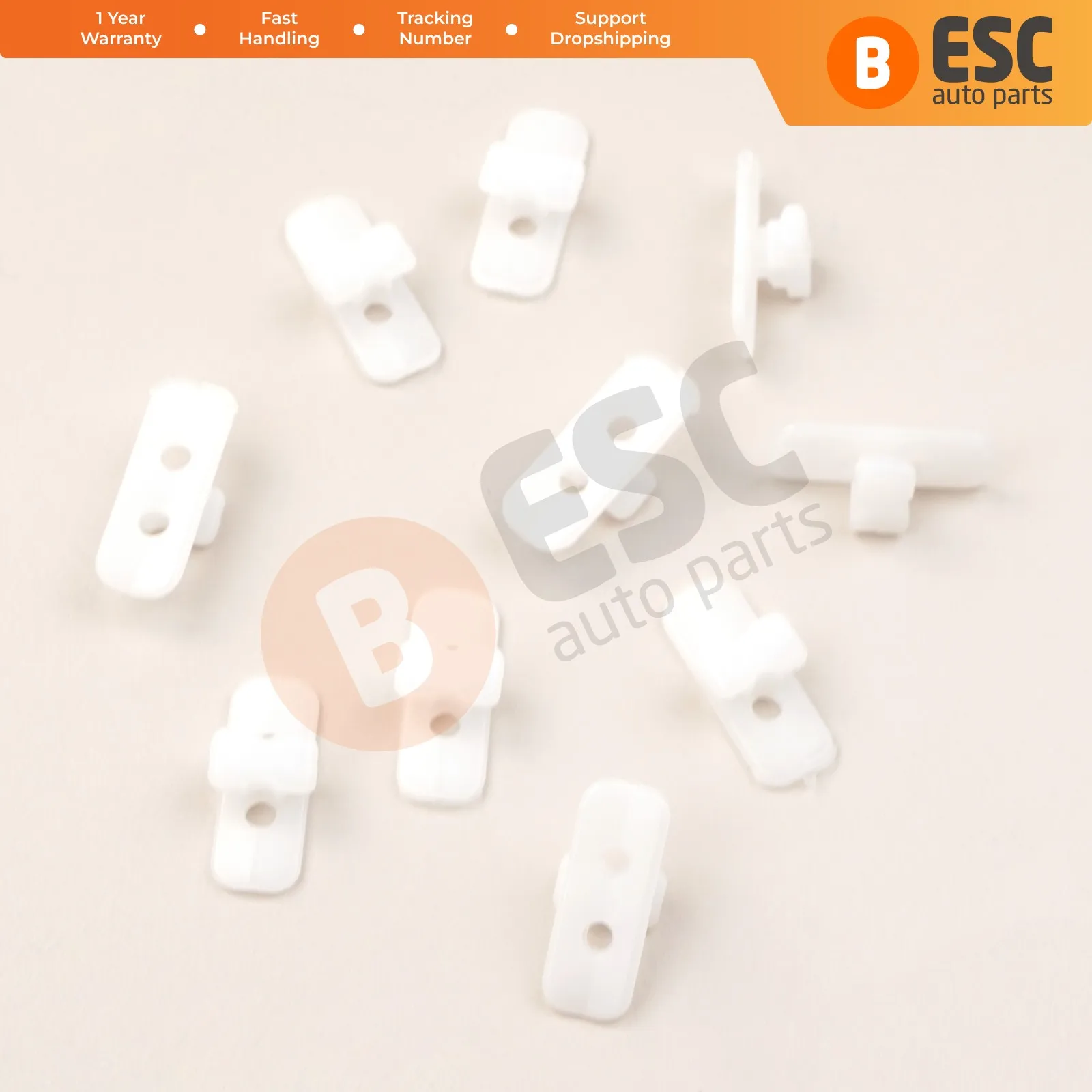 ECF5073 10 Pcs Body Moulding Ornamental Garnish Door Chrome Trim Clip A0069887478 for Mercedes Benz E W124 S124 C124 1986-1995