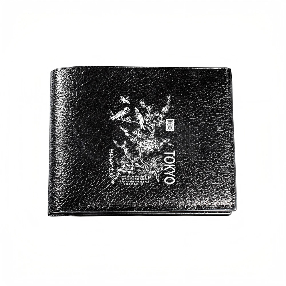 Tokyo Floral Birds Design Men's Wallet Card Holder Casual Business Fashion Print Style