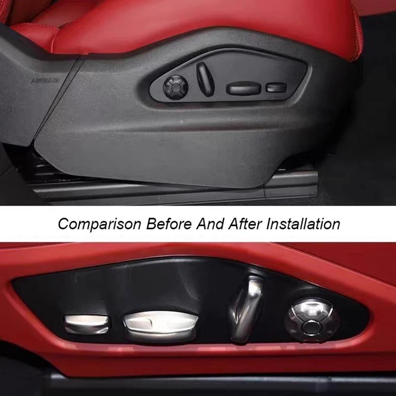

For Porsche Cayenne 9YA Paramera 971 911 Taycan Y1A 2019-2022 2023 Car Interiors Parts Seat Adjustable Buttons Cover Stickers