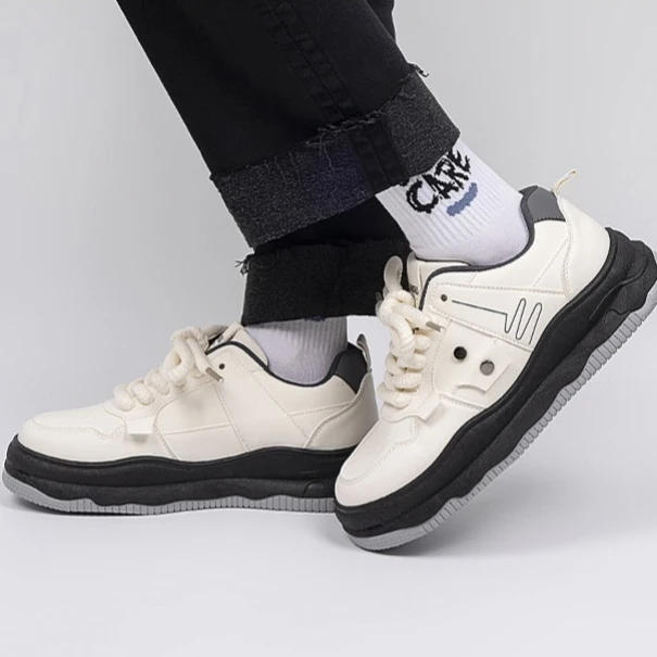 

Men Platform Sneakers Trendy Casual Board Shoe Men Popular Versatile Fad Shoe High Quality White Sports Shoes Кроссовки Мужские