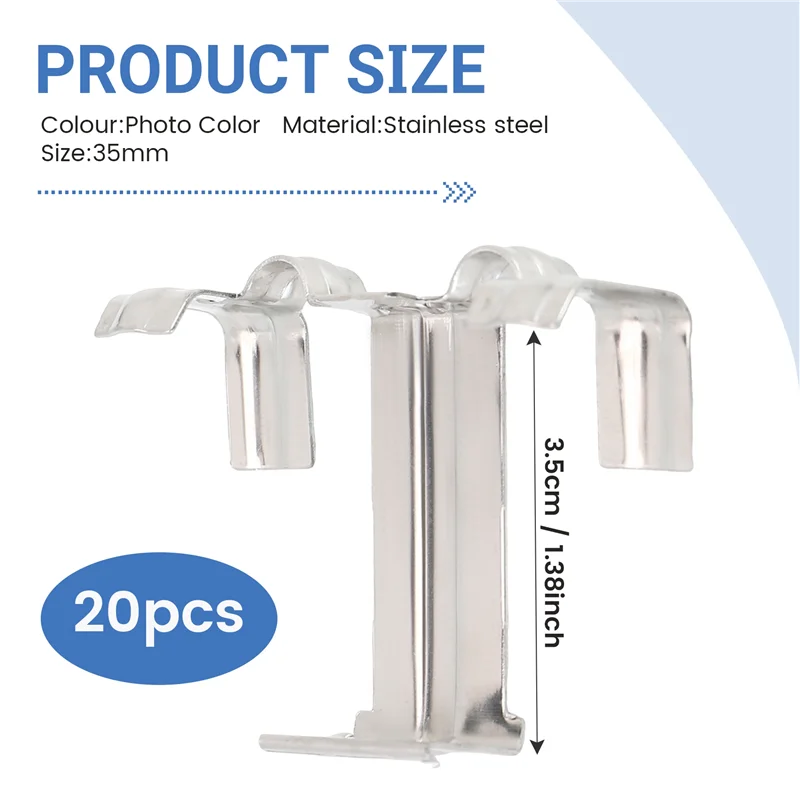 Classy-20PCS Photovoltaic Panel Drainage Buckle Surface Plate Solar Panel Water Drain Clip For Solar Panel Draining 35Mm Easy In