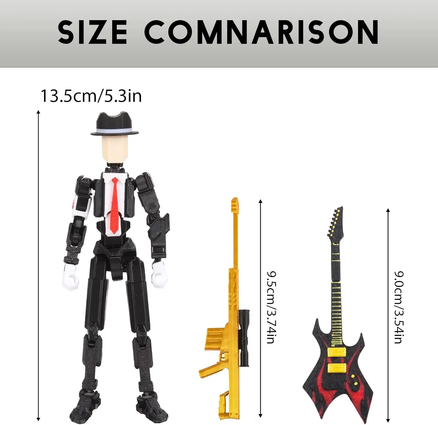 T13 Action Figure Assembly Completed, T13 Action Figures Set High 5.4 Inches Tall, Office Desks, and Birthday Cake Decorations,