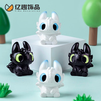 Cute Dragon Anime Action Figure DIY Decorative Accessories Car Interior Decor Toys Toothless Desktop Ornaments Kids Room Decal