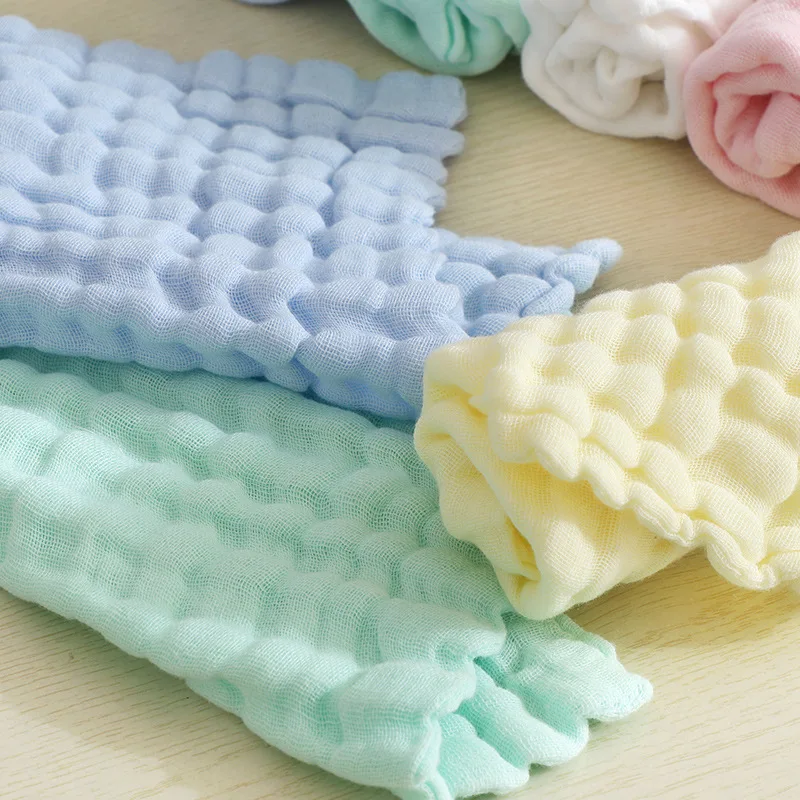 5pcs/lot Muslin 6 Layers Cotton Soft Baby Towels Baby Face Saliva Washcloth Wipe Handkerchief Bathing Feeding Burp Cloth