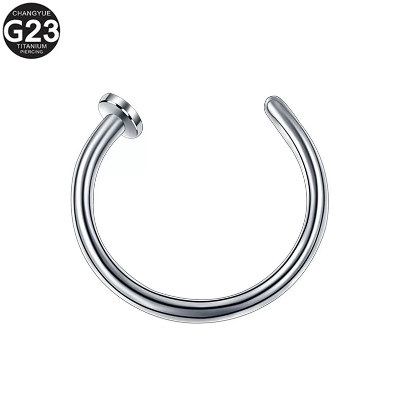 1PC G23 Titanium Piercing Earrings Septum Cartilage Nose Ring Ear Cartilage Helix Tragus Fashion Body Piercing Jewelry 18-20G