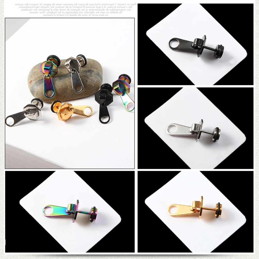 

4pcs Earrings Fashion Earring Durable Punk Dumbbell Eardrop Dumbbell Design Fashion Jewelry Gift Woman Accessories
