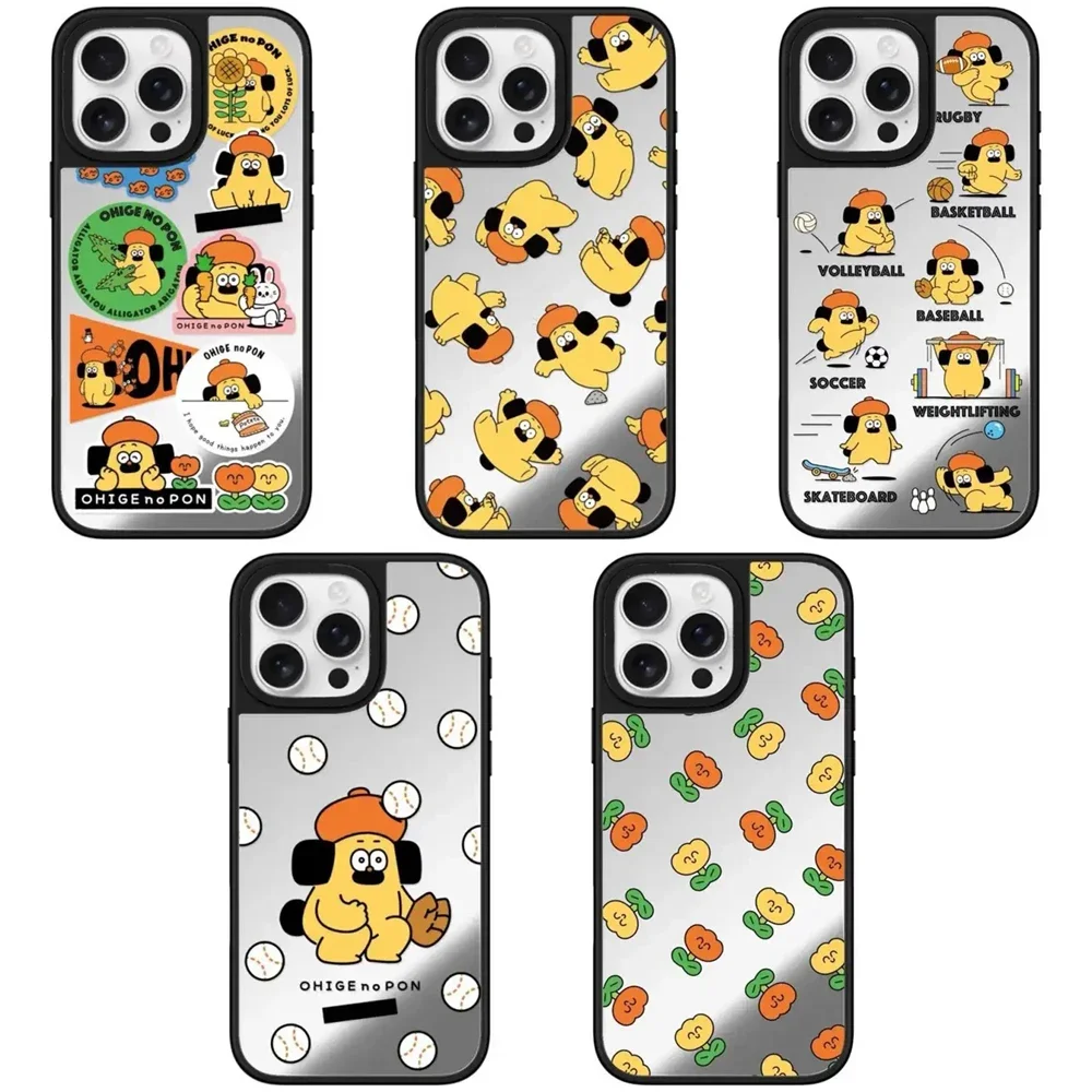 

Cartoon Baseball Mirror Magnetic Phone Case Cover for IPhone 11 12 13 14 15 16 Pro Max Case for IPhone 16 Pro Max