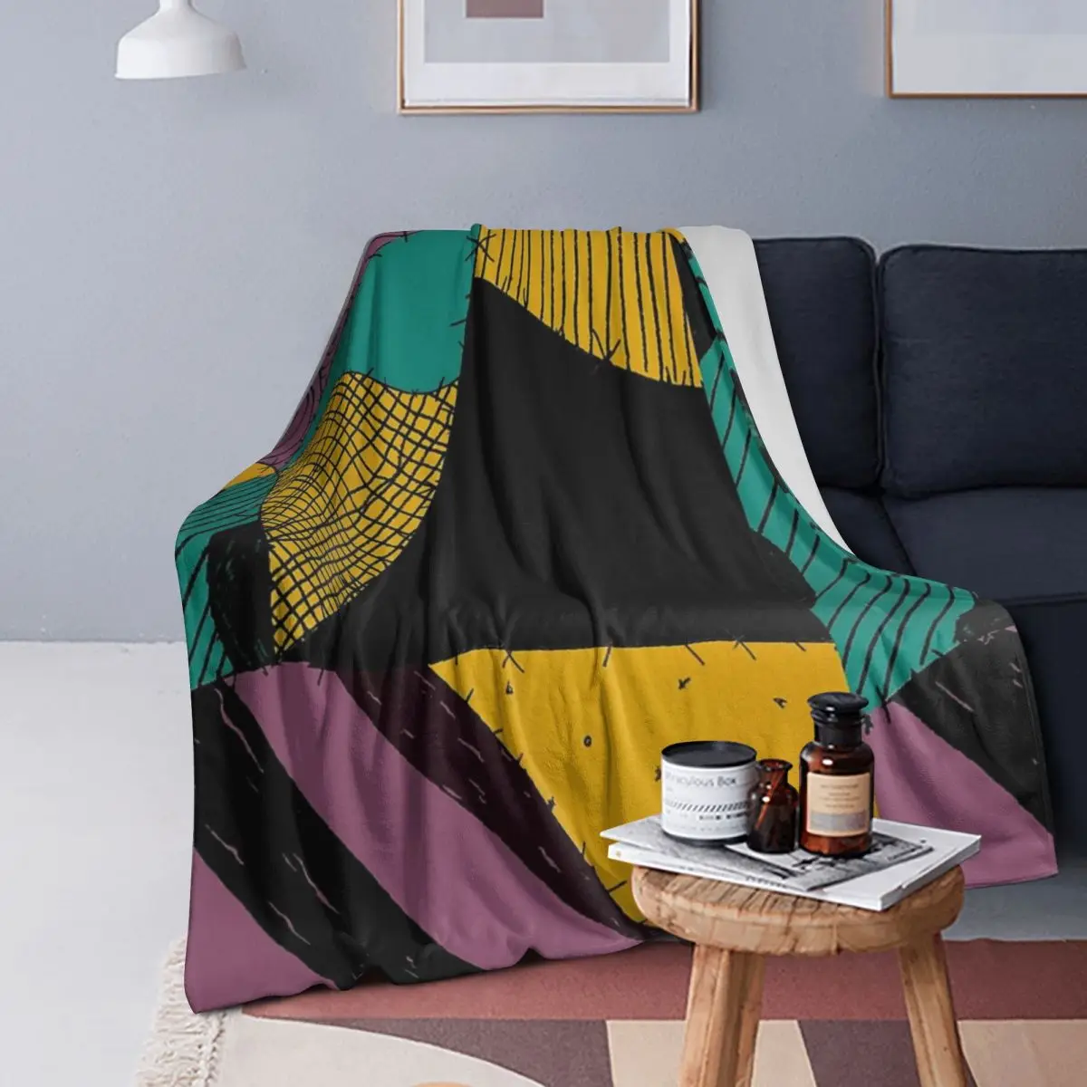 

Sally's Dress. The Nightmare Before Christmas. Blankets Flannel Throw Blanket Plush for Bed Living room Picnic Travel Home Sofa