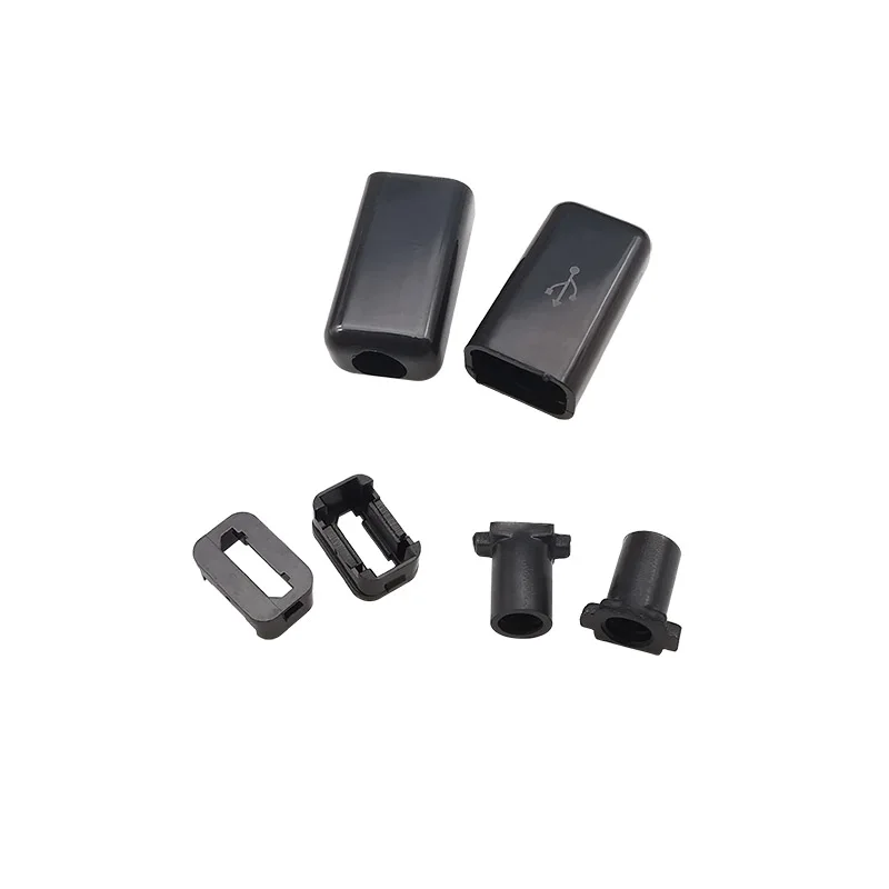 10Pcs Micro USB 5Pin Male Plug Connector Welding Type DIY Data Cable Accessories 5P MicroUSB Tail Charging Socket 4 in 1 Black view 3