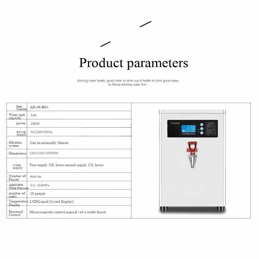 Digital Freestanding Stainless Steel Commercial Water Dispenser 6 Liter Capacity Hot and Cold Water Bottle