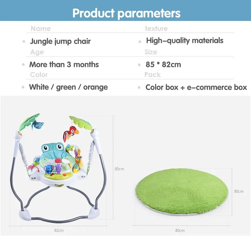 Indoor Baby Jumping Swing Chair Newborn Toddler Walker Cradle Standing Activity Playground Infant Cartoon Rocking Toys Chair