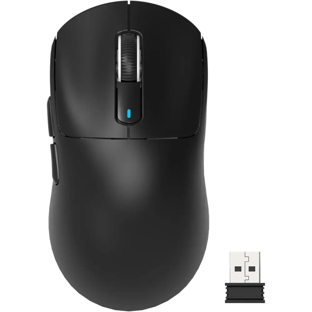 

Lightweight Gaming Mouse with 2.4G/USB-C/Bluetooth Connectivity, 26K DPI, Optical Sensor, 8.0 Switch, 5 Customizable Buttons for