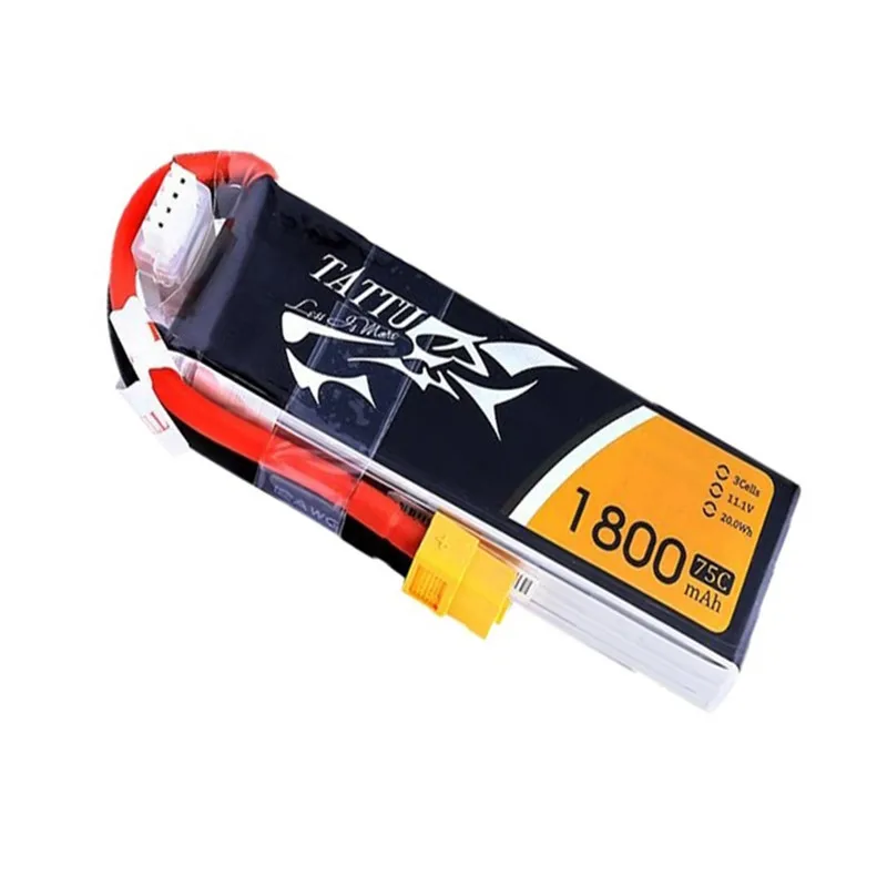 Imagem -05 - Tattu Lipo Bateria para Helicóptero rc Peças Fpv Racing Drone Melhorar 75c 3s 1800mah 11.1v Quadrotor