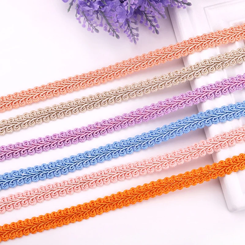 15 Yards Lace Trim Ribbon DIY Craft Sewing Accessories Centipede Braided Lace Wedding Decoration Fabric Curve Lace Wholesale