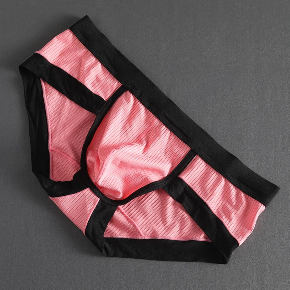 Calzoncillos sexys para hombre, Bikini con bolsa grande para pene, ropa interior de tiro bajo con bulto, lencería corta elástica transpirable