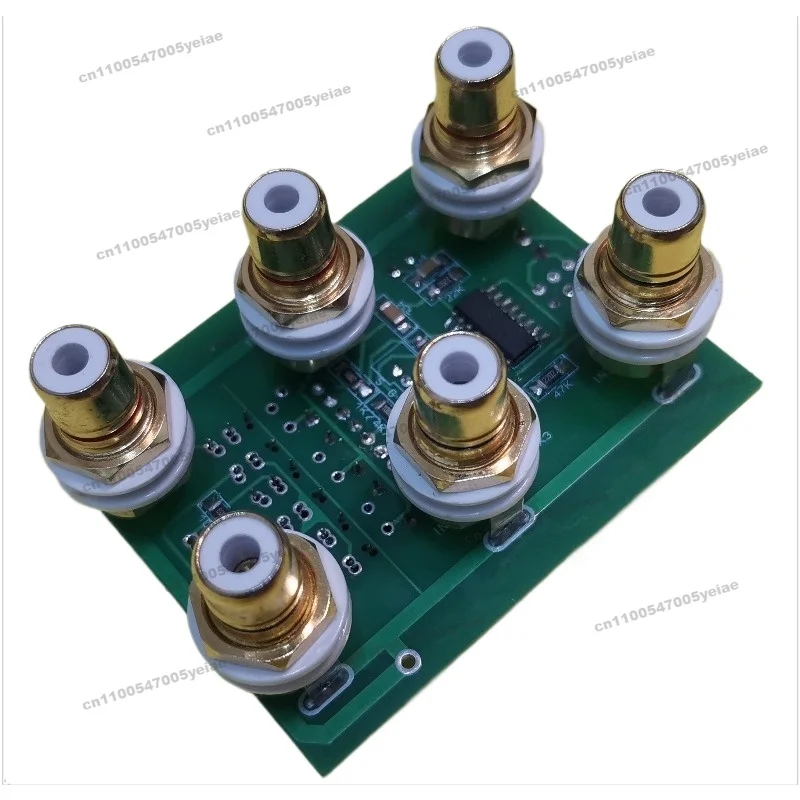 Audio Signal Input Selection/switching Plate Pure Copper Gold-plated RCA Terminal Dual Channel 3-way Input