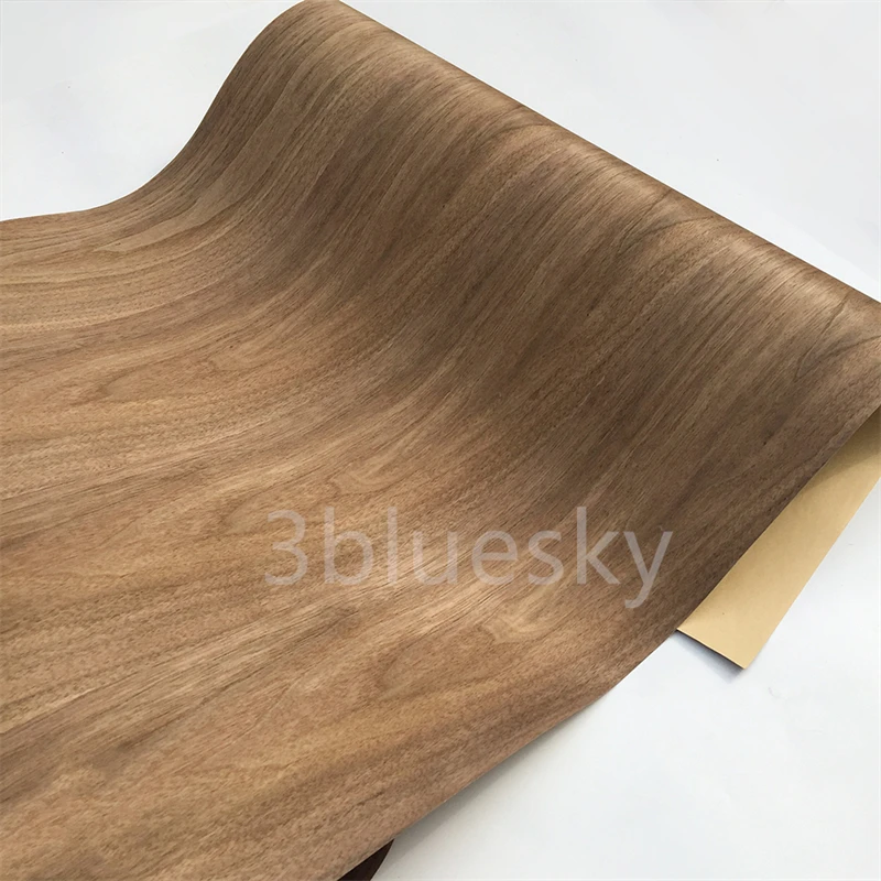 Natural Wood Veneer Black Walnut for Furniture Backing Kraftpaper about 60cm x 2.5m 0.35mm C/C