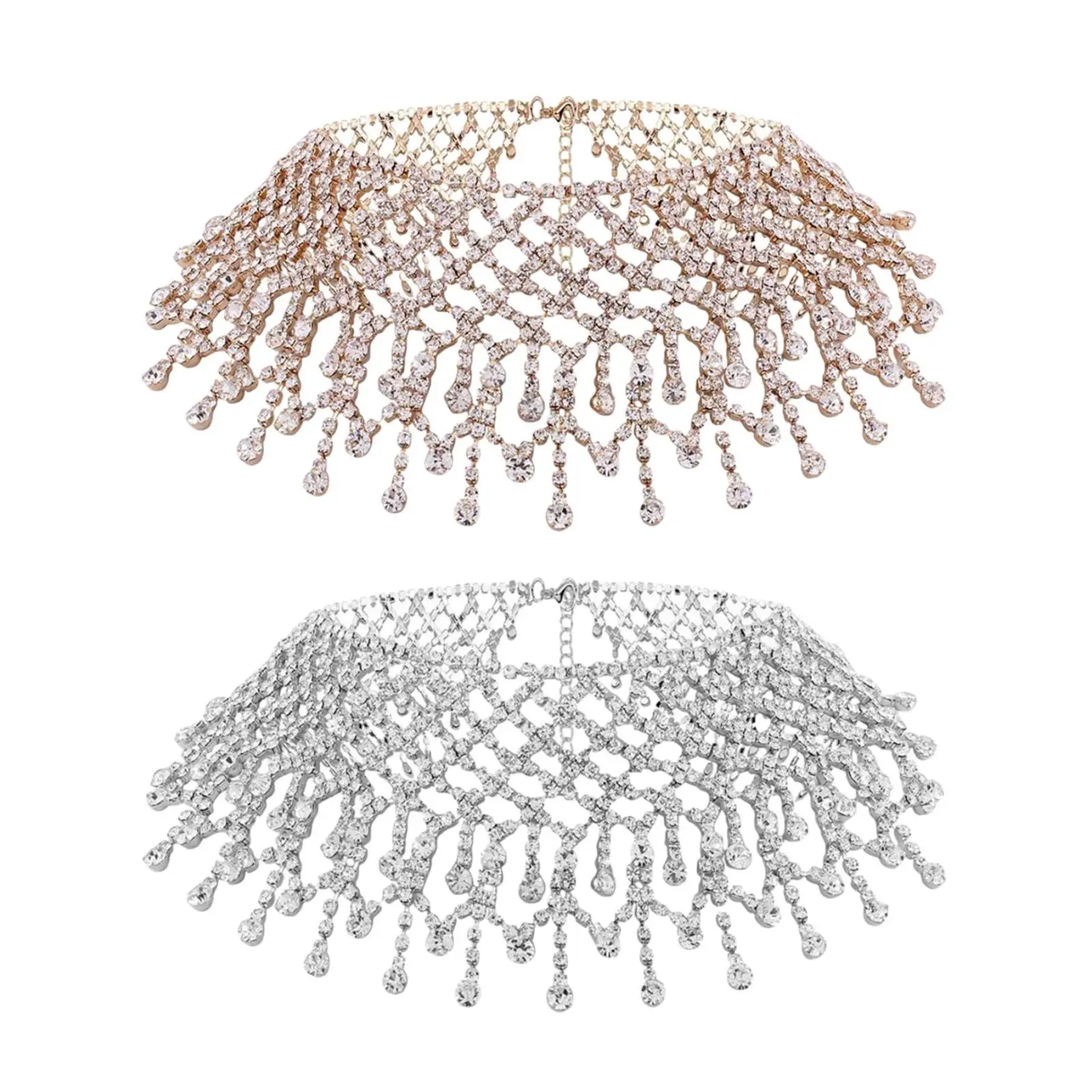 Tassel Necklace Choker Tassel Wide Choker Neck Chain Necklace For Men Women Choker Neck Jewelry Pendant for Festival Part 