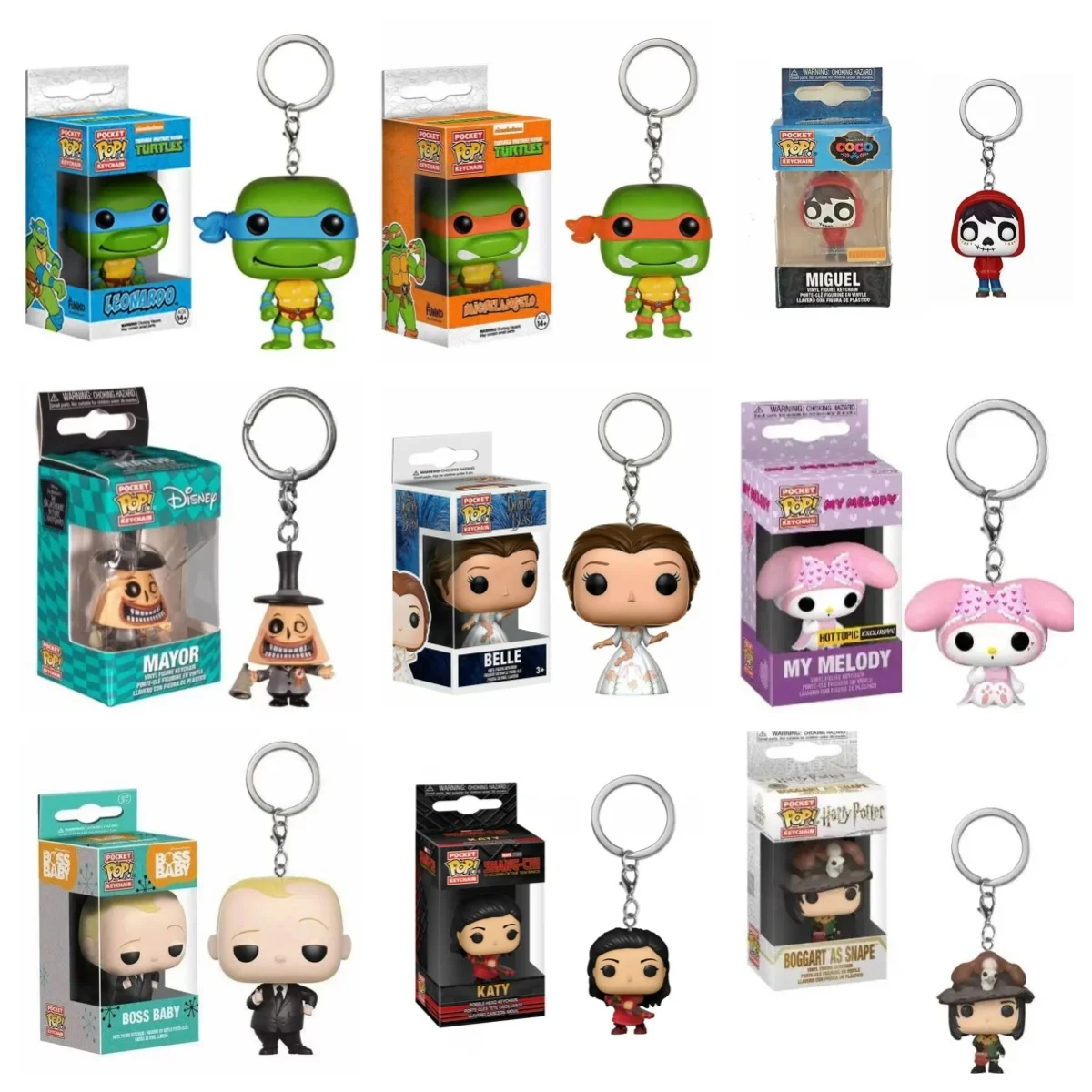 Llavero Funko Pocket Pop de Vinilo Coleccionable: BTS, TMNT, Iron Man, Stitch, Mickey, Minnie, My Melody, Deadpool, Black Panther