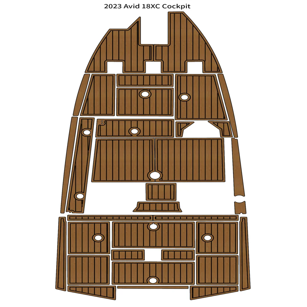 

2023 Avid 18XC Cockpit Pad Boat EVA Foam Faux Teak Deck Floor Mat Self Adhesive