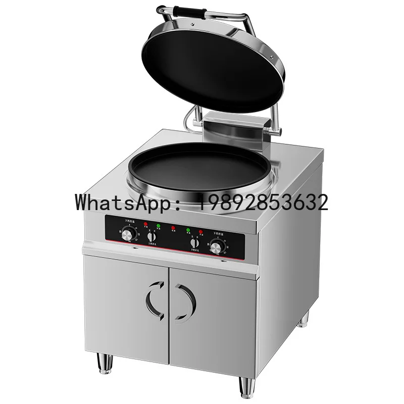 

Commercial electric griddle - large, double-sided, automatic temperature control - perfect for pancakes, flatbreads, and more!