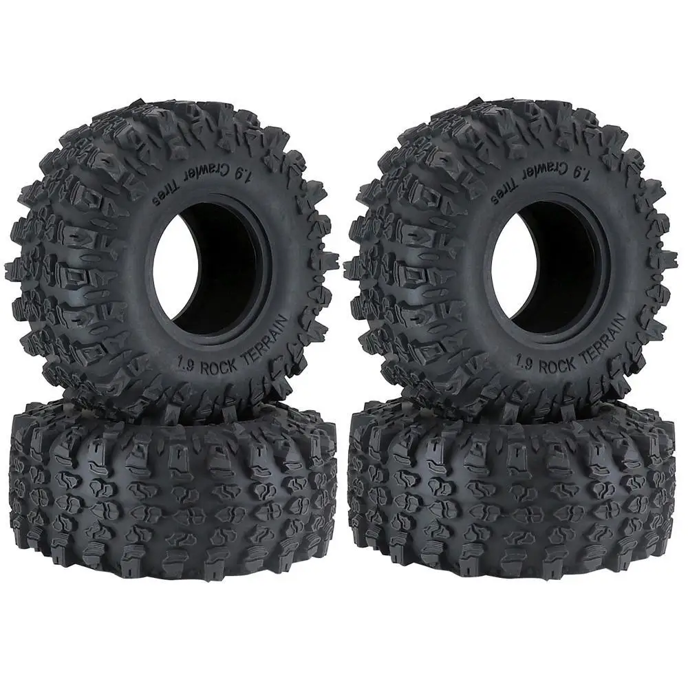 4 stücke 1,9 Zoll Gummi Reifen 118*45mm Für 1/10 Rc Crawler Auto Traxxas Trx4 Axial Scx10 Wraith Wrangler Rc4wd Yikong Rgt 1,9 Rad