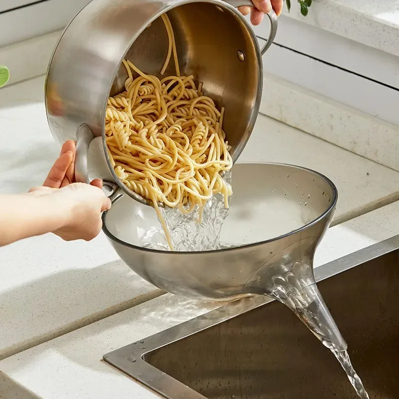 

Sink Strainer Drain Plastic Fruit Vegetable Washing Basket Drainer Creative Food Colander Baskets Filter Shelf Kitchen Tools