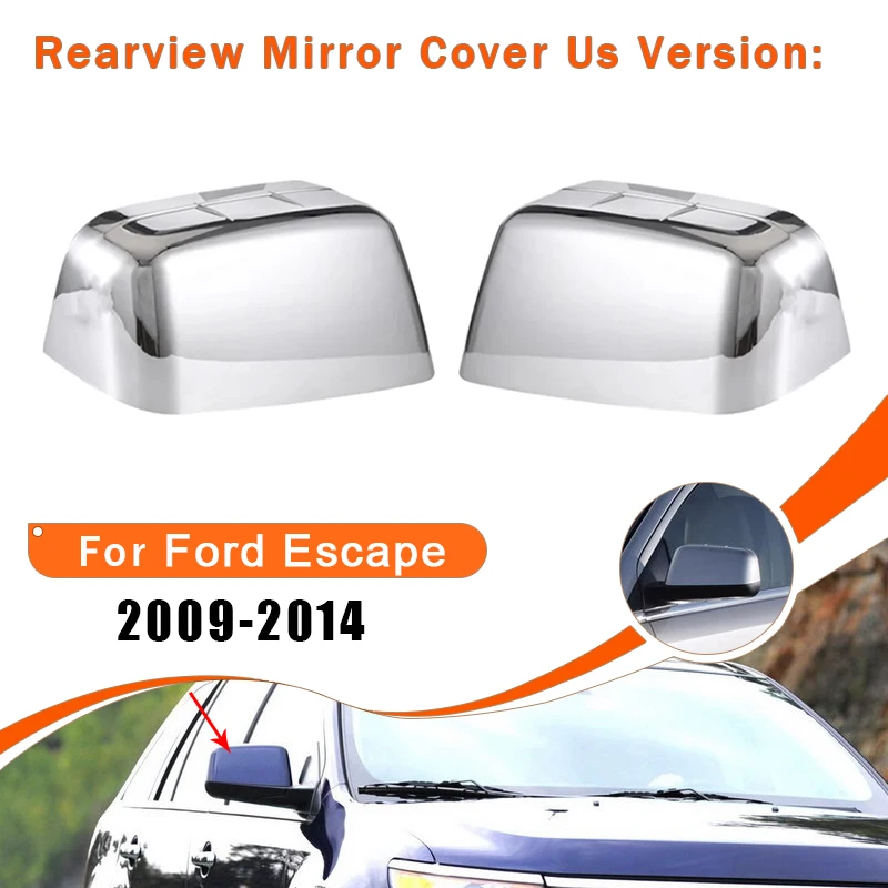 

Chrome Car Rear View Mirror Cover, Side Mirror Frame Cover Embellisher, Spare Accessories for Ford Edge 2009-2014