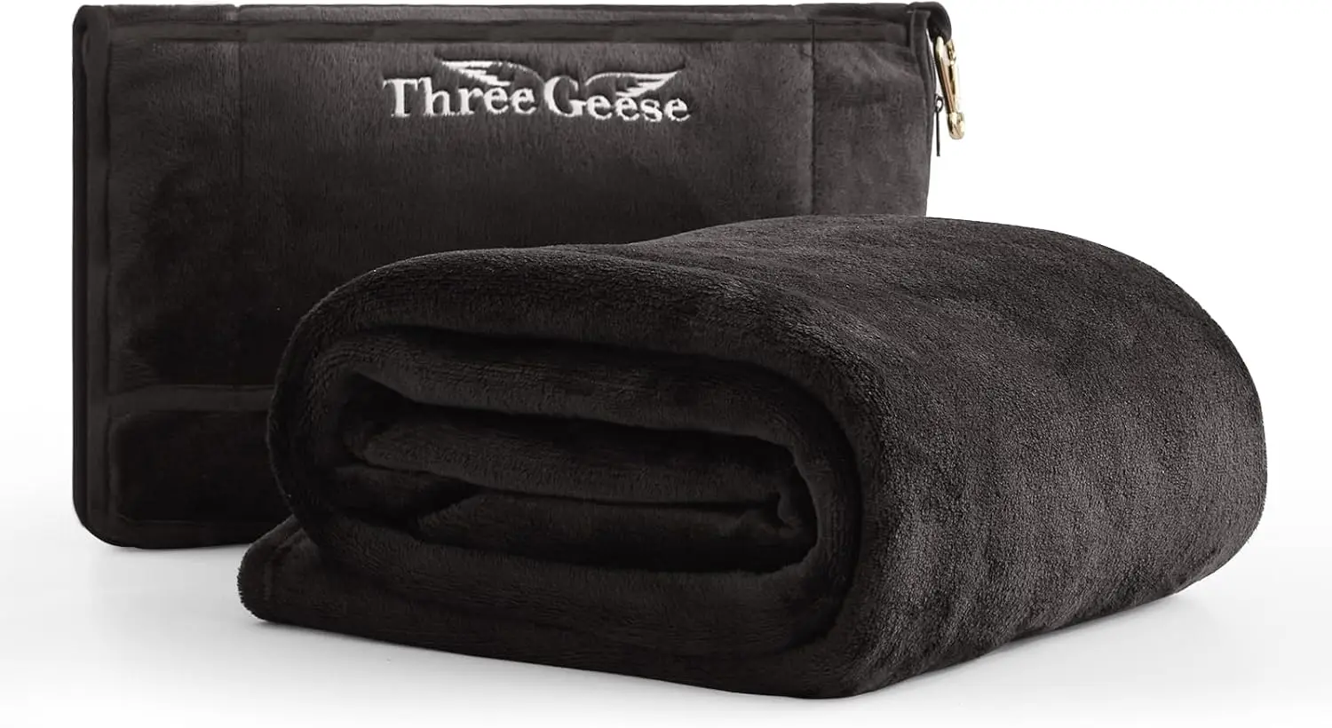 Manta de Viaje 2 en 1 con Almohada, Manta de Franela Suave para Avión con Funda para Equipaje, 65x40 Pulgadas, Diseño Portátil