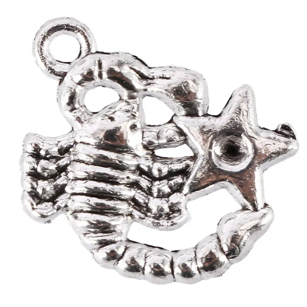 Hot Tibetan Silver Alloy Mixed Zodiac Charm Pendant for Jewelry Making Dangle Beads Accessories DIY