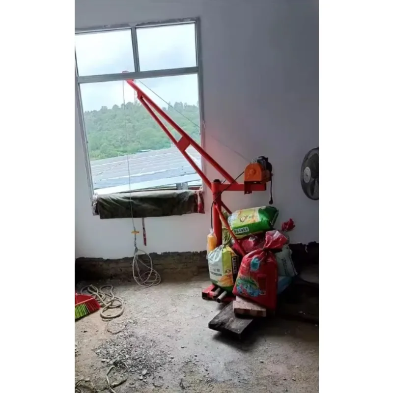 Derek Bengkel Lipat Portabel Persegi, Derek Mini Tabung Mobile untuk Luar Ruangan, Derek Mesin Pengumpan Kecil