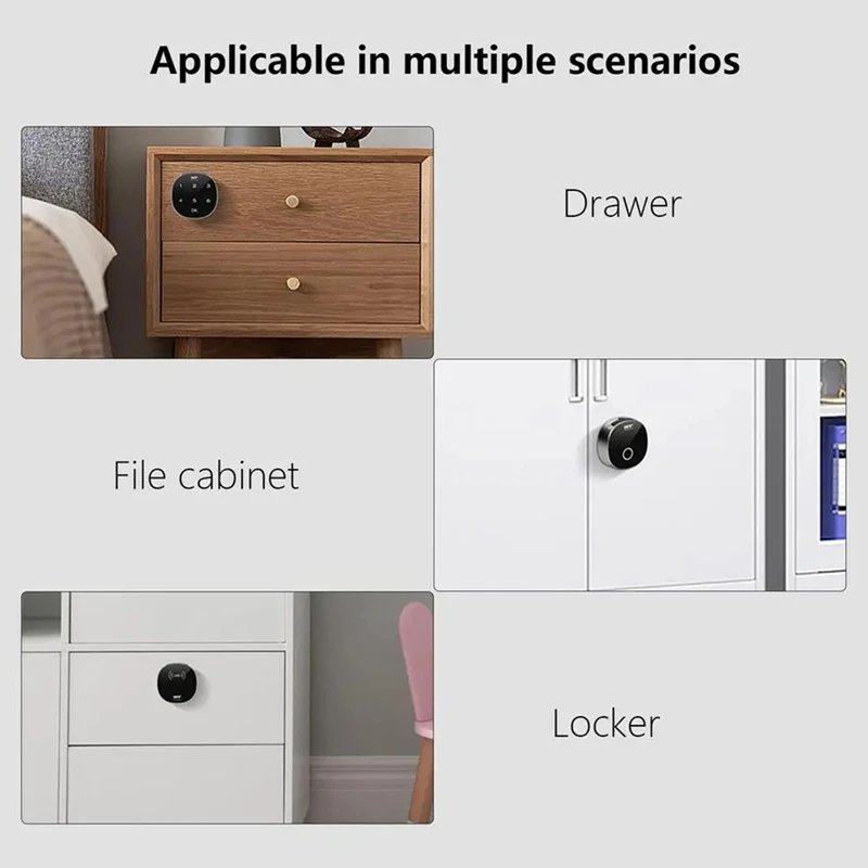 Keyless Cabinet Lock Combination Lock Code-Enabled Smart Cabinet Lock Sensitive Touch Safe Household Cabinet Password