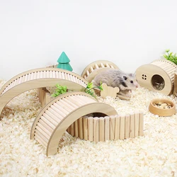 S/M/L Hamster Climbing Ladder Wooden Bridge for Guinea Pigs Rats Small Animals Toys Cage Decor Accessories Szczury Akcesoria