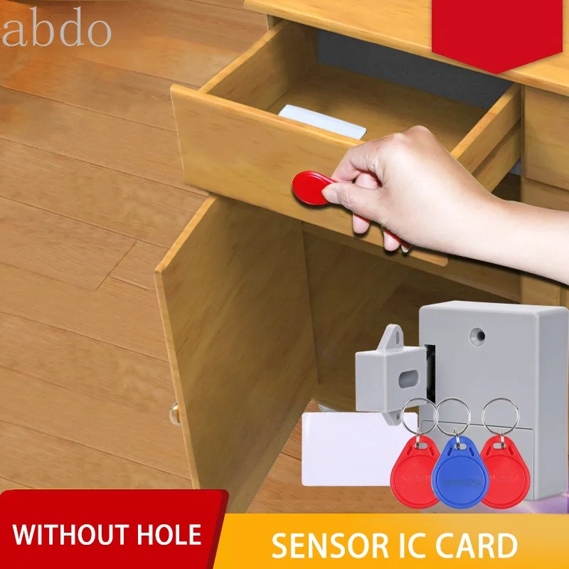 

Invisible Sensor Lock EMID IC Card Drawer Digital Cabinet Intelligent Electronic Locks For Wardrobe Furniture Hardware