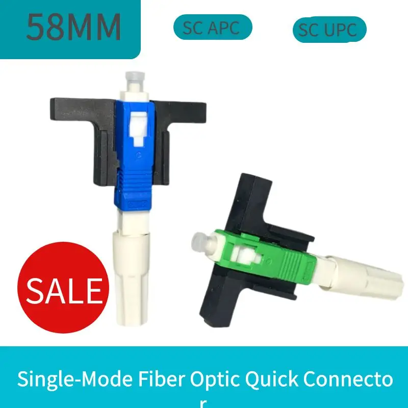 

Новый обновленный соединитель, быстрый соединитель, 50/ 100/200 шт., блок фиксированной длины LX58, одномодовый, SC UPC APC, быстрый соединитель, FTTH инструмент