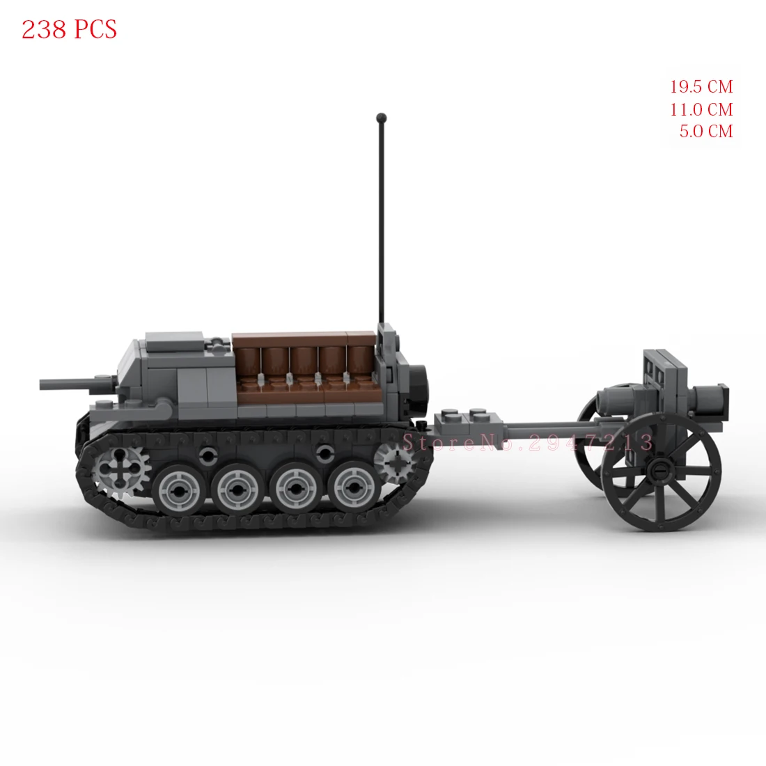 hot military WWII Technology T-20 tractor tank GAZ UAZ vehicles Soviet Army war weapons model bricks Building Blocks toys gift