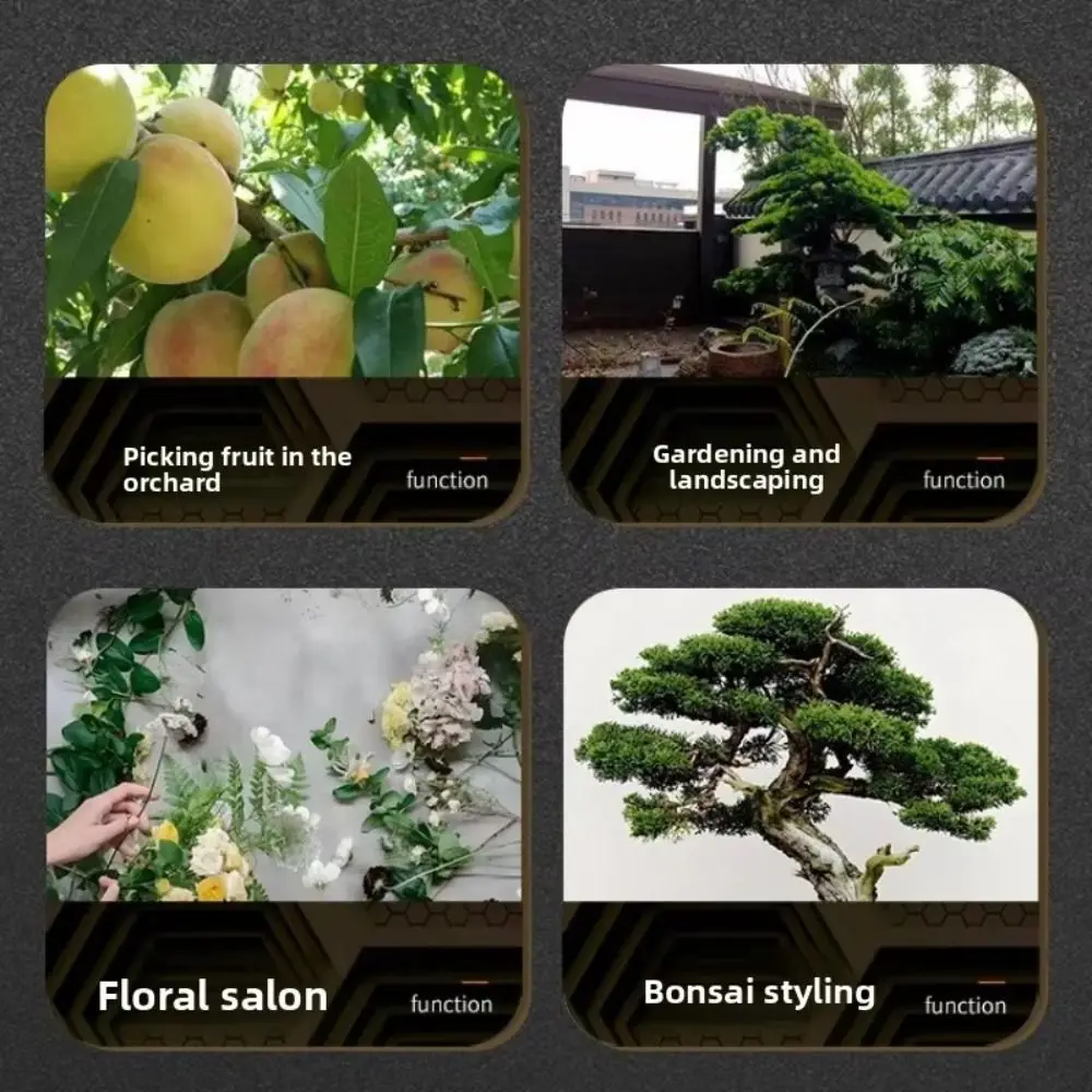 SK5/Stainless Steel Pruning Shears Floral Pattern Thickened Branch Cutter Effortless Safety Lock Bonsai Trimmer Garden