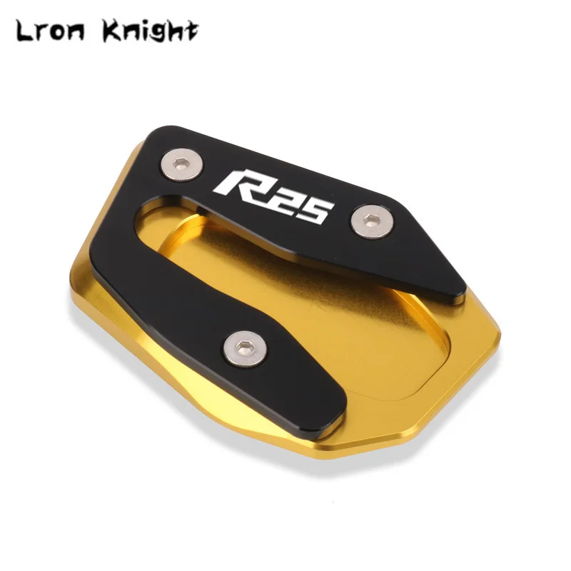 For YAMAHA YZF R3 R25 YZF-R3 YZF-R25 YZFR3 YZFR25 2019-2023 2021 Motorcycle CNC Kickstand Sidestand Stand Extension Enlarger Pad