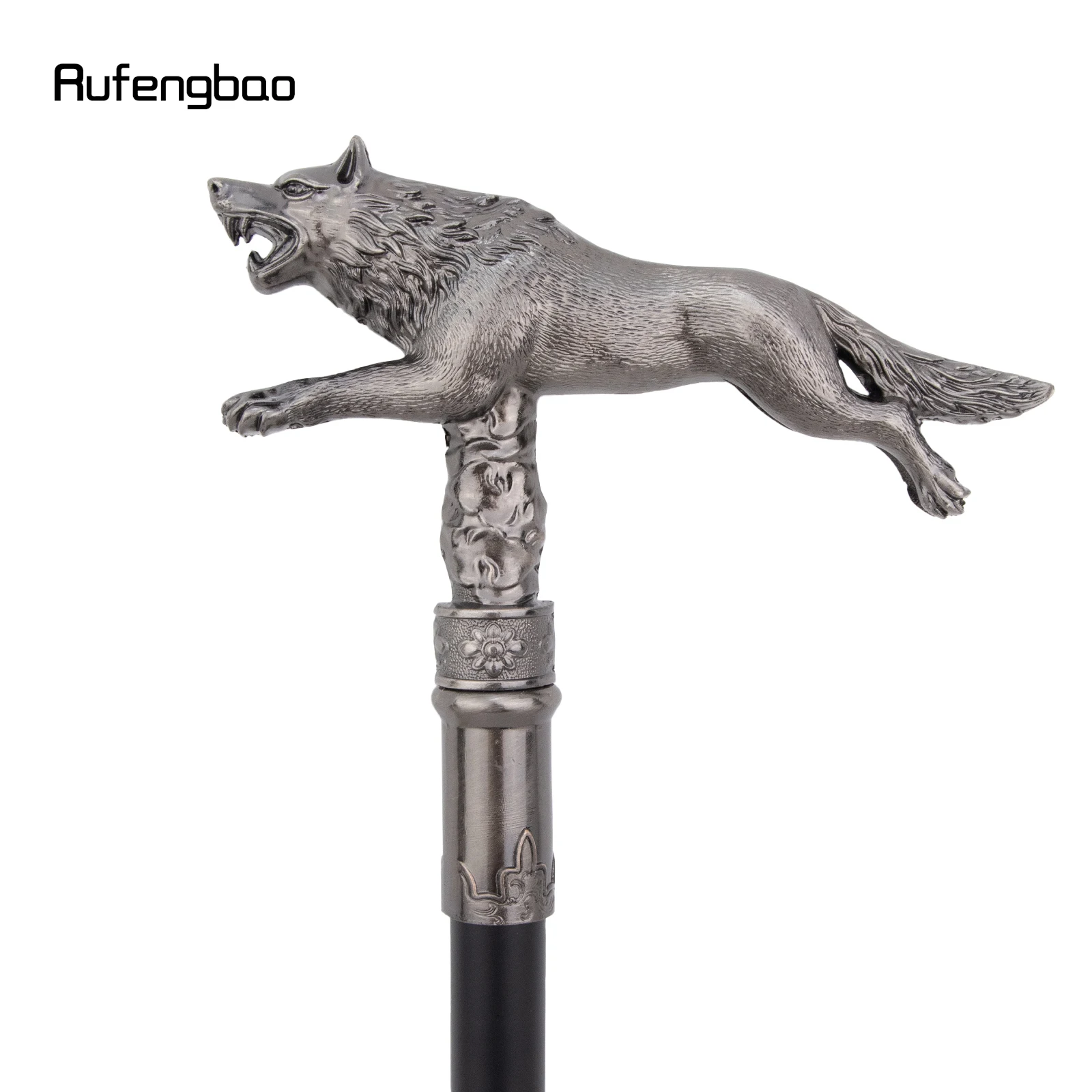 Bengala Decorativa Estilosa Silver Wolf para Corrida e Caminhada, Adereço de Fantasia Colorido e Estético, Adereço Teatral 91cm