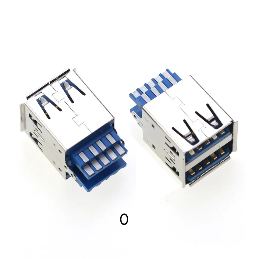 2 Stück USB 3.0 USB-3.0-AF AM Typ Port Stecker Buchse Lötanschlüsse PCB-Buchse für USB-Schnittstellenanschluss 90/180 Grad – Detail 17