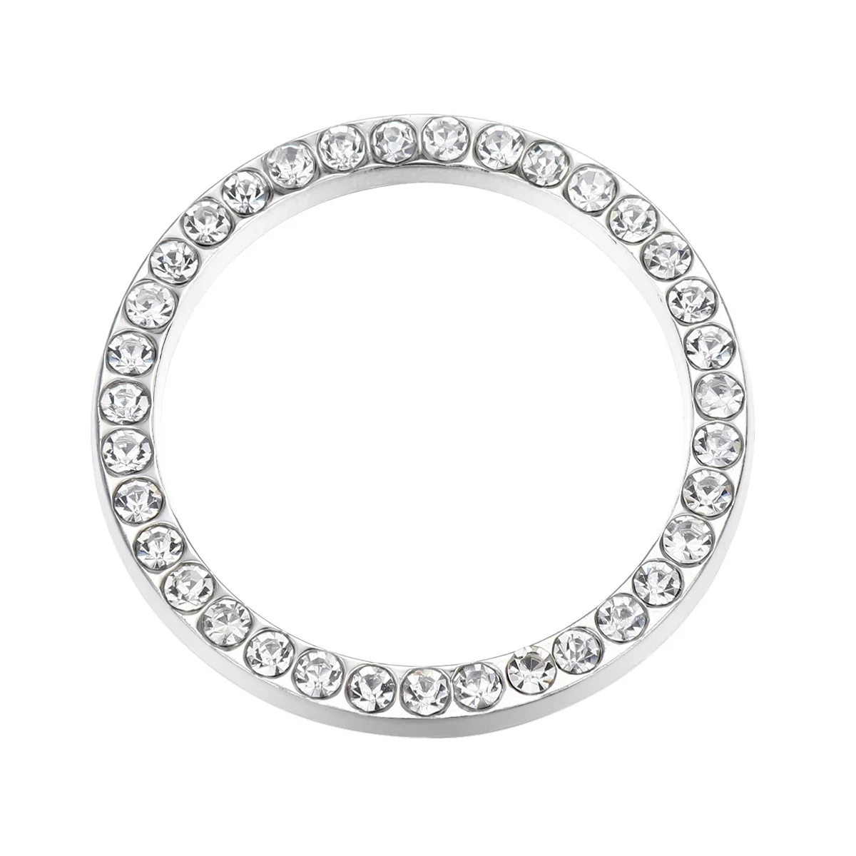 

Crystal Rhinestone Luxury Car Engine Start Stop Button Ring Bling Decoration Sparkling Sticker Car Interior Accessories White