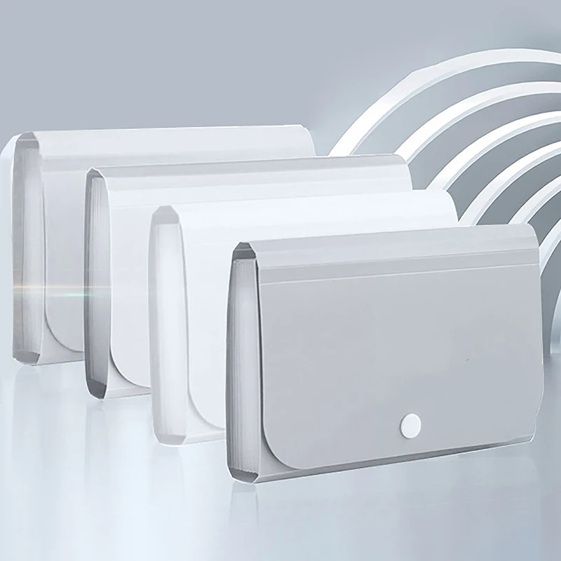 Nail Stickers Storage Book File Folder Document Organizer Card Package Button Type File Expanding Wallet 13 Pockets Paper Holder