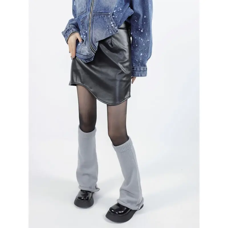 Original Design Sense White Spicy Girl Knitted Leg Covers Women's Summer Thin Subcultural Socks With Stacked Socks In The Tube