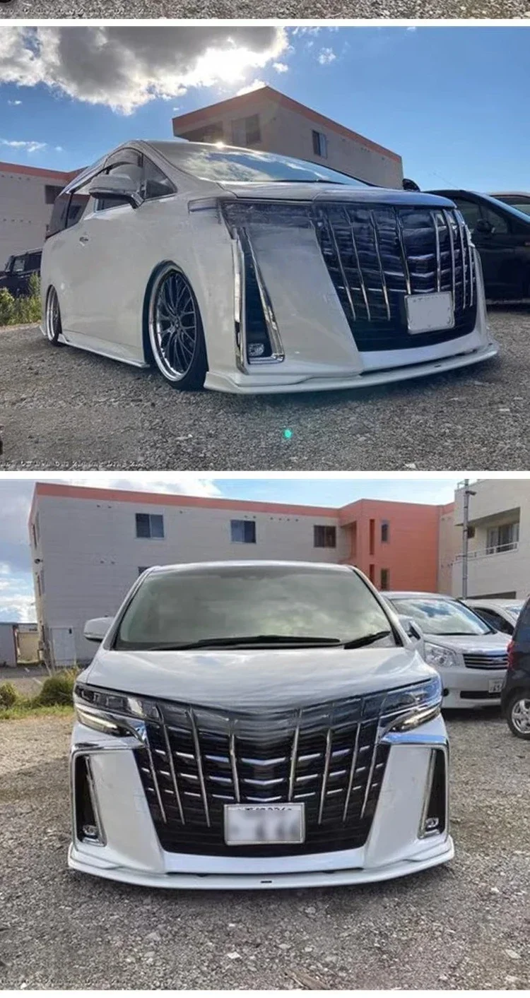 For Toyota Elfa 30 Series Modified AIMGAIN Front Lip Front Shovel Carbon Fiber Small SurroundCar modification parts