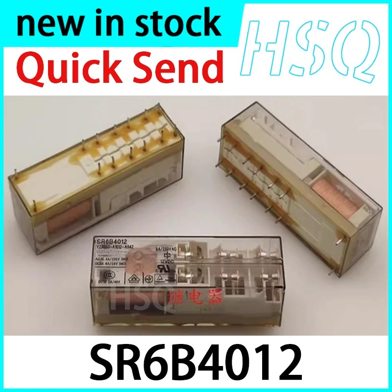 1PCS New SR6B4012 V23050-A1012-A542 12VDC 4-open 2-closed Relay