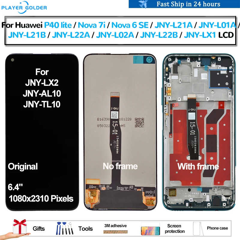 

Original For Huawei P40 lite Nova 7i Nova 6 SE JNY-L21A JNY-L01A Pantalla lcd Display Touch Panel Screen Digitizer Assembly LCD