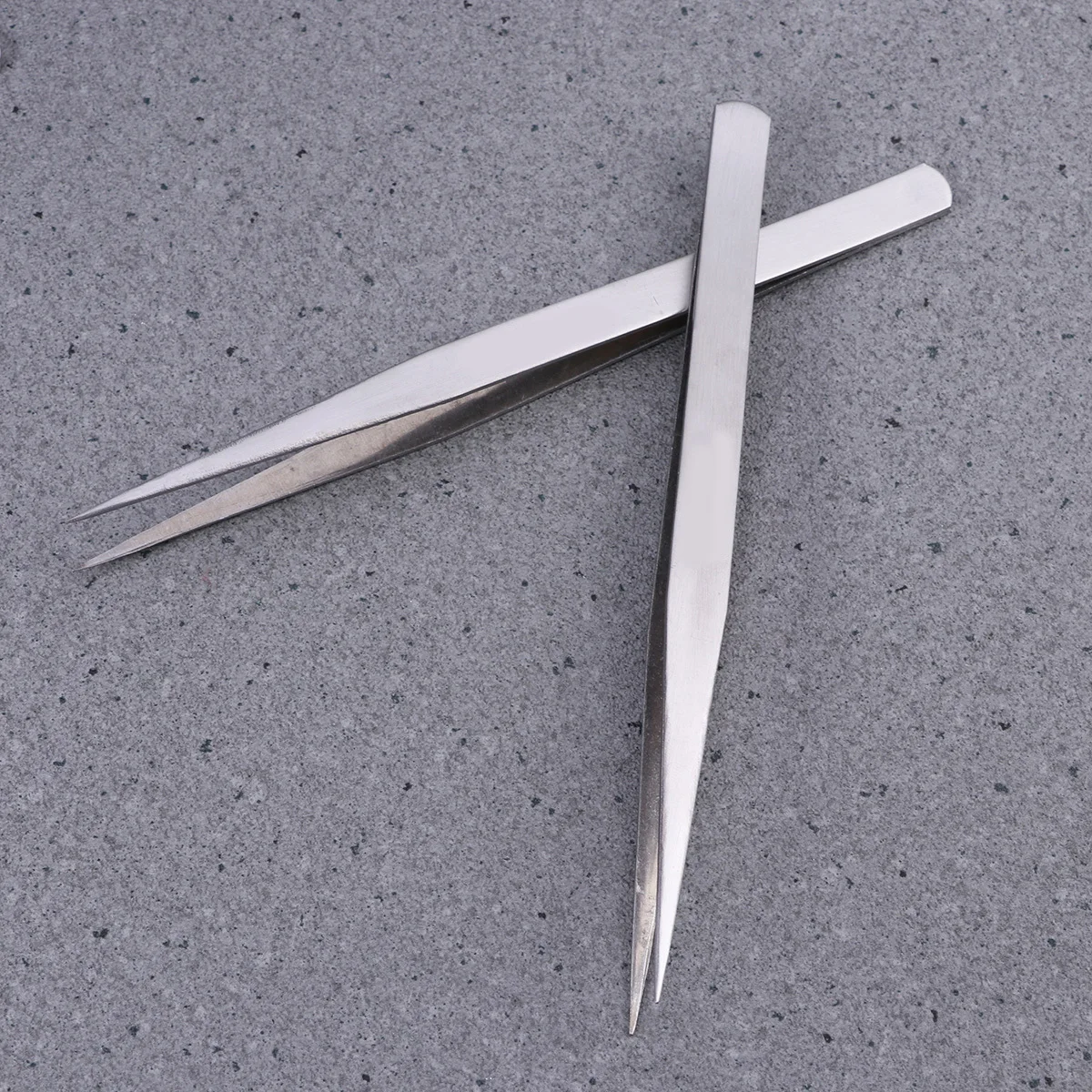 

10pc Straight Tweezers Stainless Steel Polished Rust-Resistant Sharp Tip For Sewing Craft Home Repair Line Head Tool