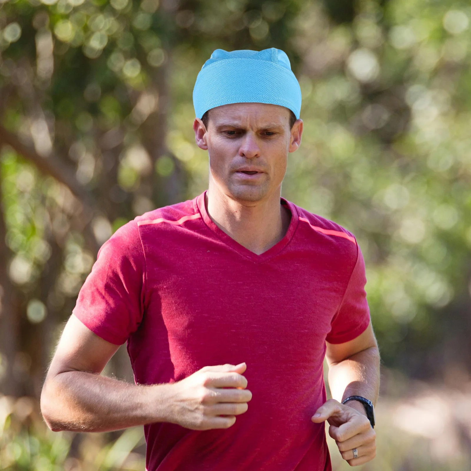 

Men'S Sports Headband High Performance Sweat Wicking Breathable Running Cycling Accessory Lightweight Hat Liner