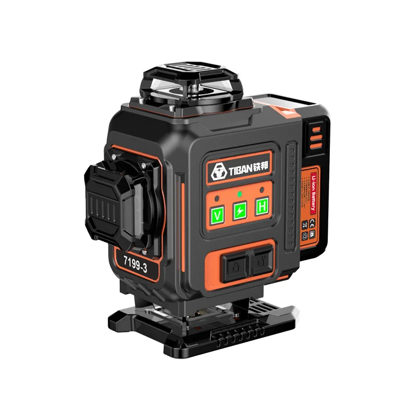 Tiebang 7199-3 Laser 12-line Level High Precision Strong Light Fine Line Infrared Wall Placer Level