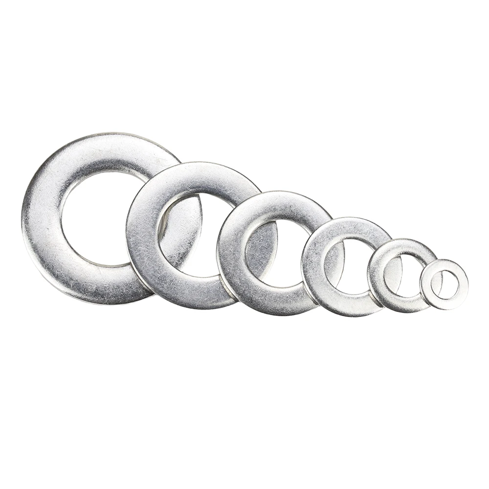1/2/5/10/20/50pcs 0.8mm-4mm Flat Washer 304 Stainless Steel M10 M12 M14 M16 M18 M20 M22 M24 M27 M30 Washers Plain Washer Gaskets